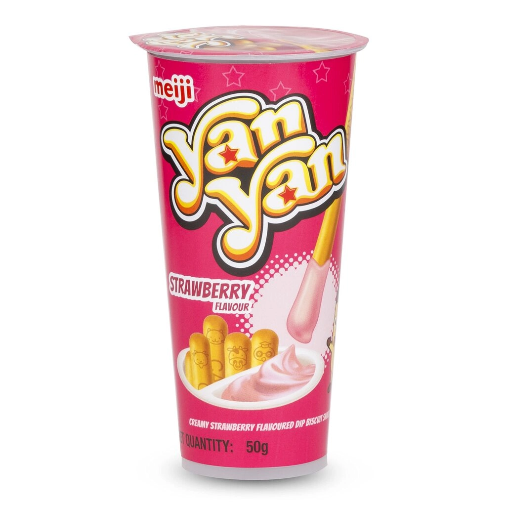 Yan Yan Biscuit Sticks with Strawberry Cream Dip