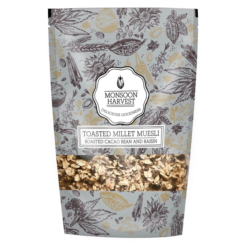 Harvest Toasted Millet Muesli Roasted Cacao Bean and Raisin