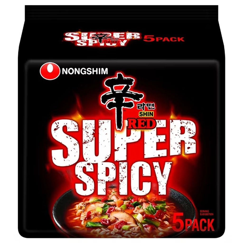 Shin Red Super Spicy Noodles 5pc Pack