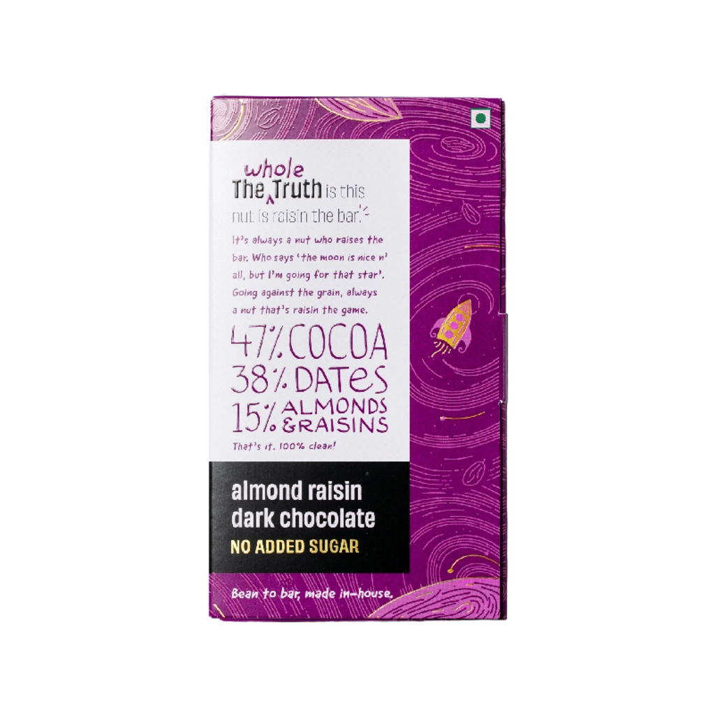 Foods Dark Chocolate 55% with Almond and Raisin