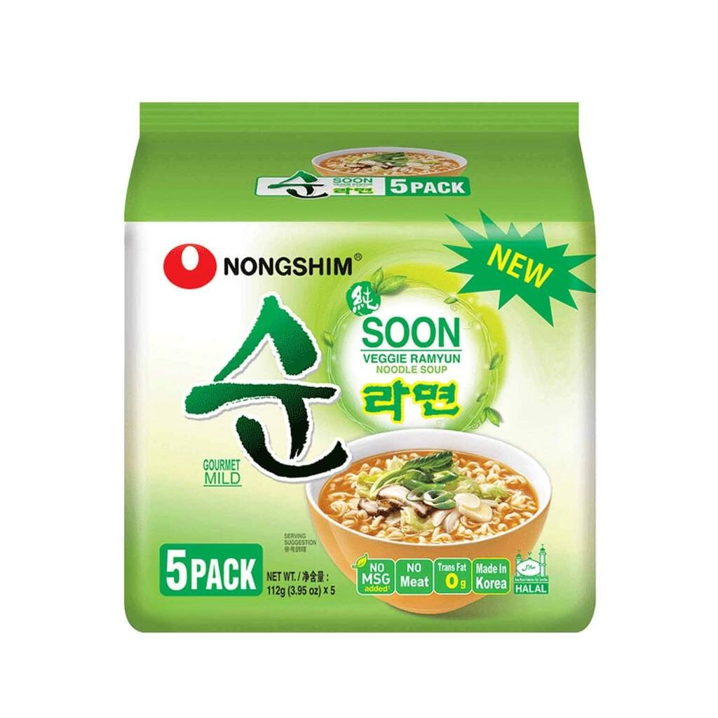 Soon Veggie Ramyun Soup Noodles 5pc Pack