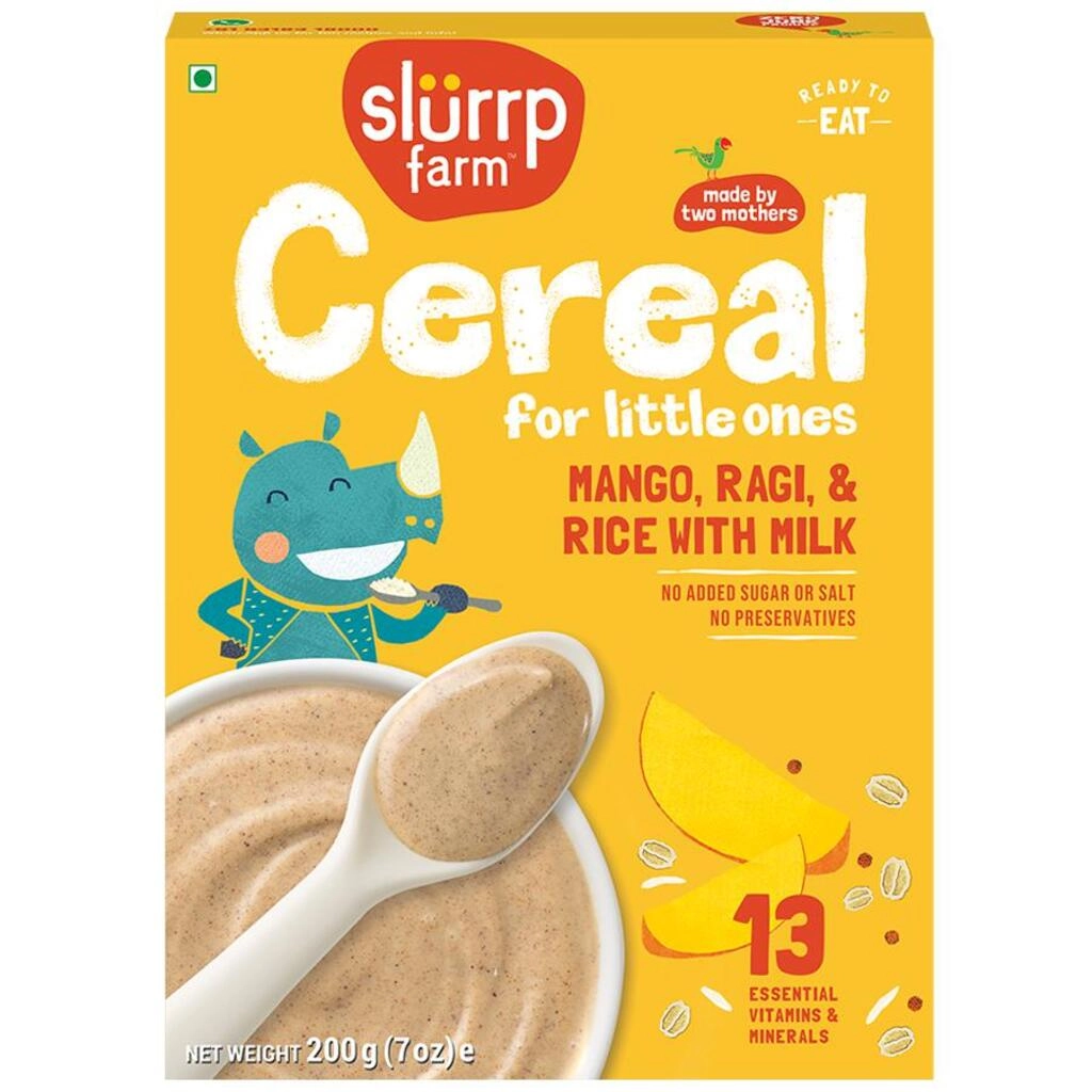 Ragi Rice & Mango With Milk Cereal For Little Ones