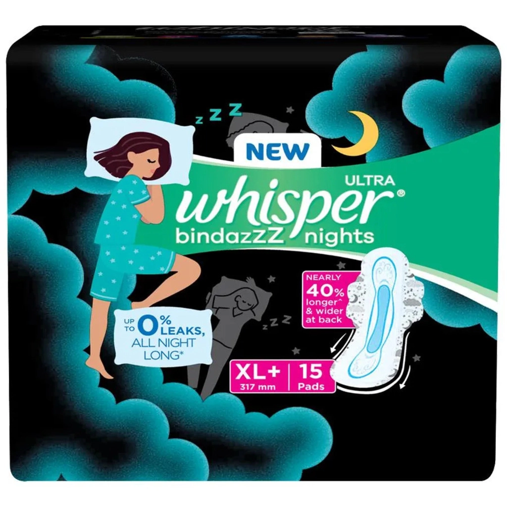 Bindazzz Night Sanitary Pads - XL Plus Wings 15