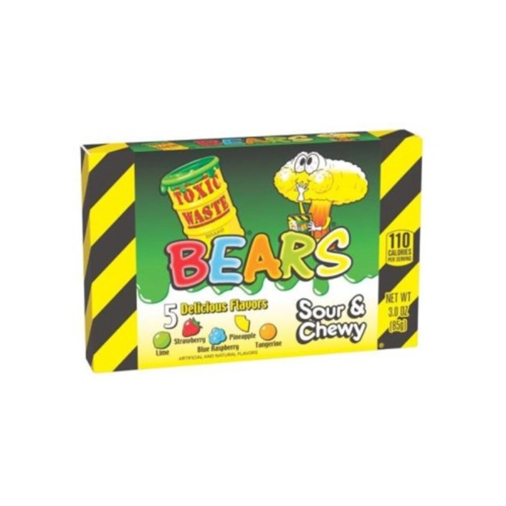 Toxic Waste Bears 5 Delicious Flavours Sour & Chewy Jellies