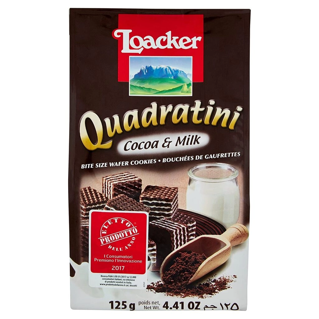 Quadratini Cocoa & Milk Bite Size Wafer
