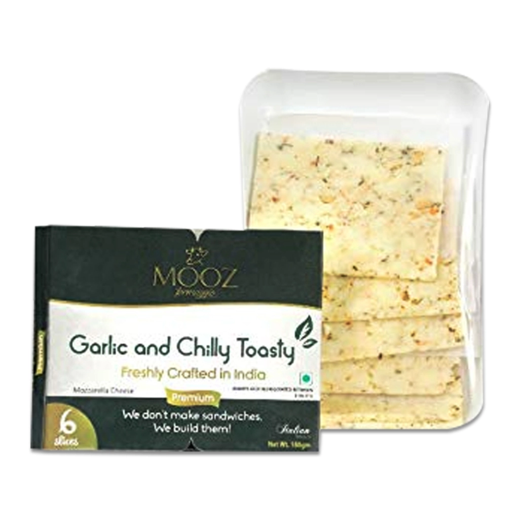 Garlic & Chilly Toasty Mozzarella Slices