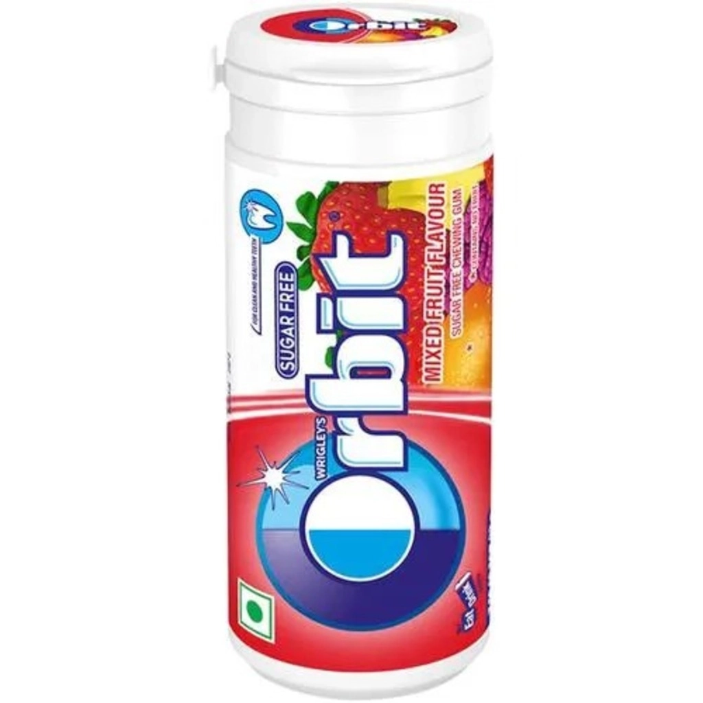 Orbit Mixed Fruit Flavour Sugar Free Chewing Gum
