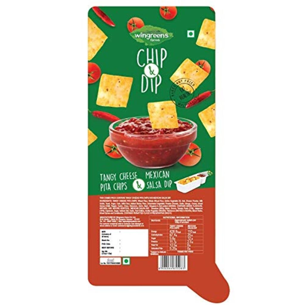 Farm Chip & Dip Tangy Cheese Pita Chips & Mexican Salsa Dip (Pack of