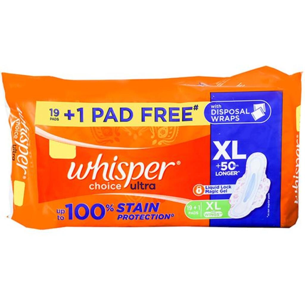 Choice Ultra XL Wings Sanitary Pads 19pc Pack Free