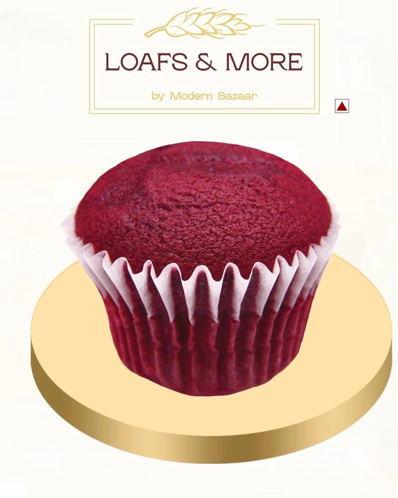 Red Velvet Muffin With Egg