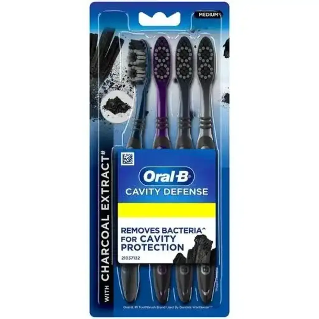 Cavity Defense Toothbrush With Charcoal Extract Medium