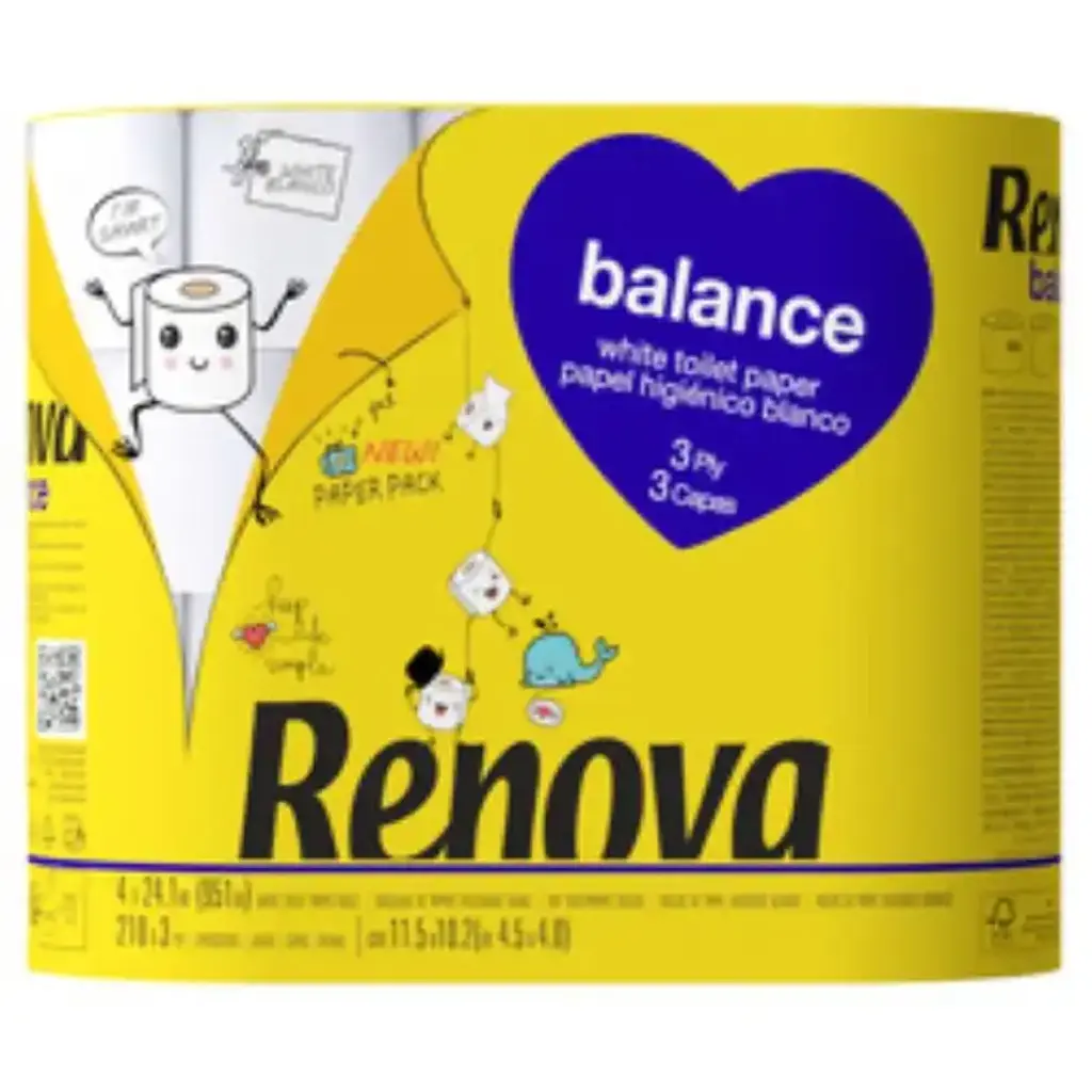 Balance 3 Ply Toilet Rolls 4pc