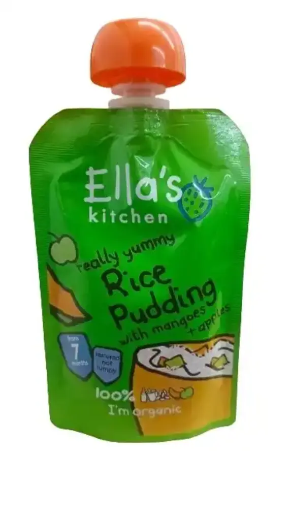 Organic Rice Pudding With Mangoes and Apples