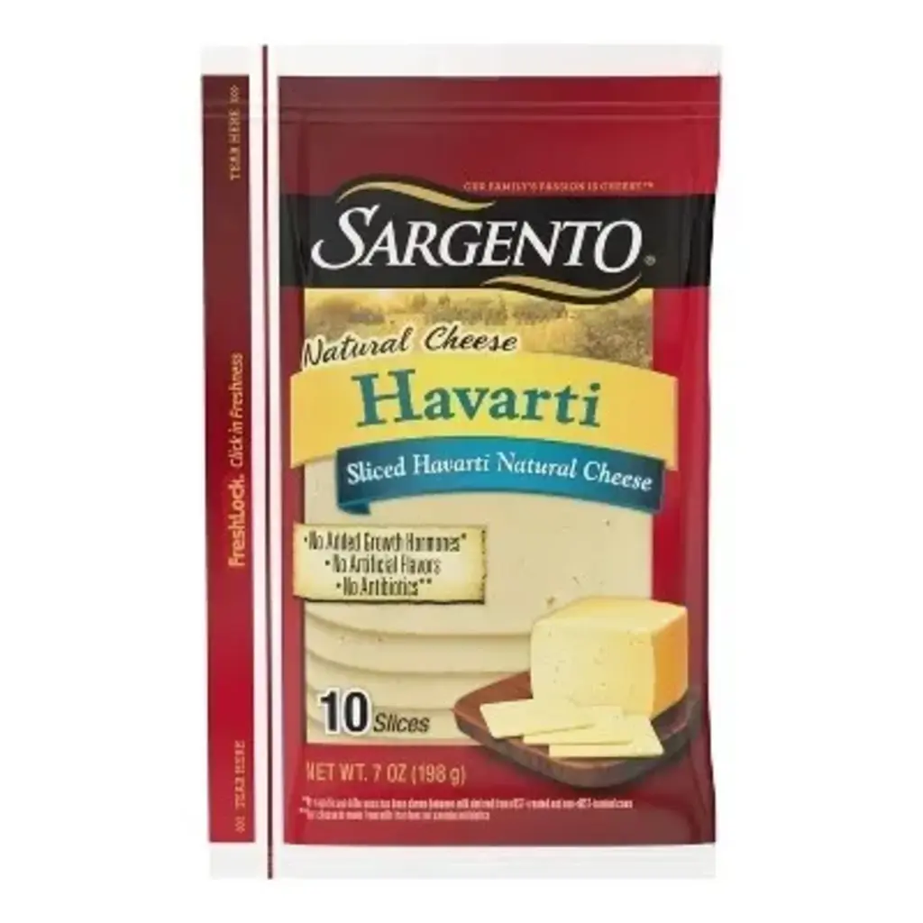 Havarti Natural Cheese Sliced 10pc