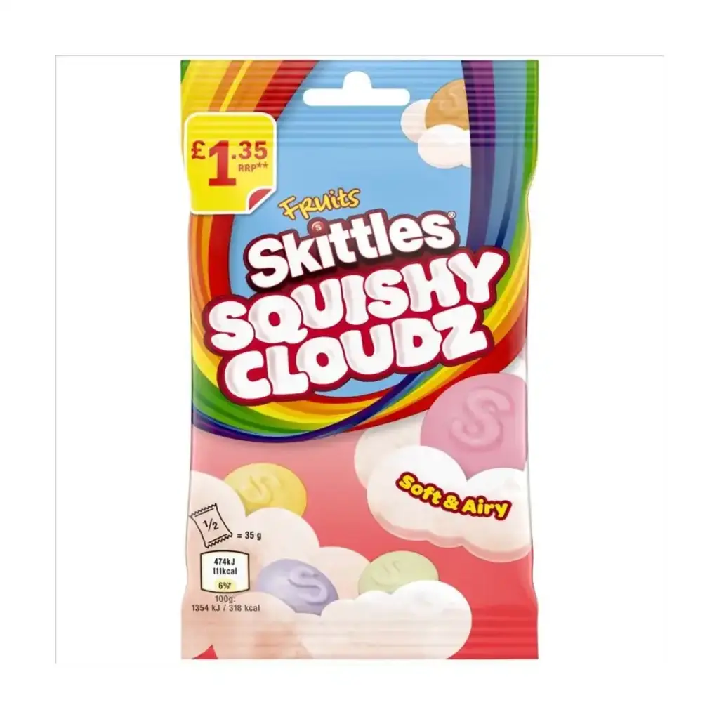 Squishy Cloudz Chewy Sweets Fruit Flavoured Sweets