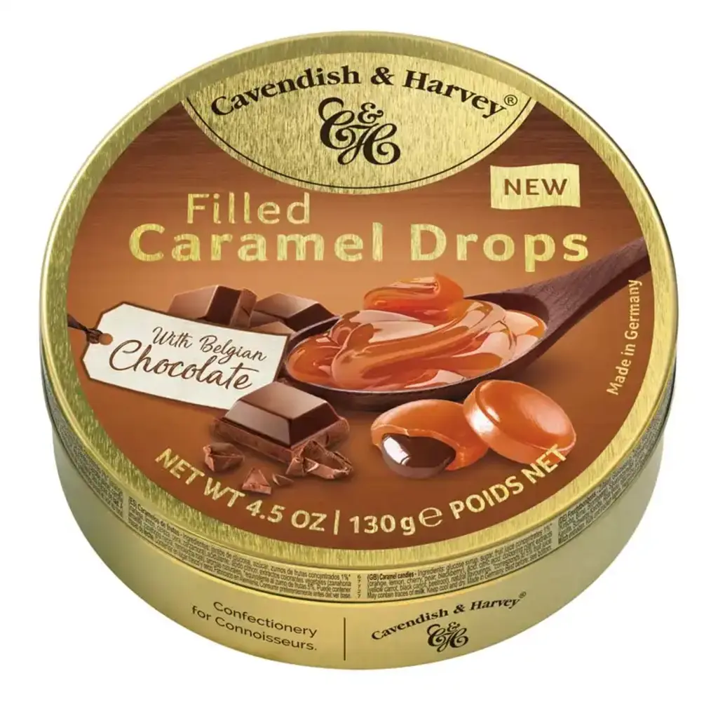 Caramel Drops Filled Chocolate Tin