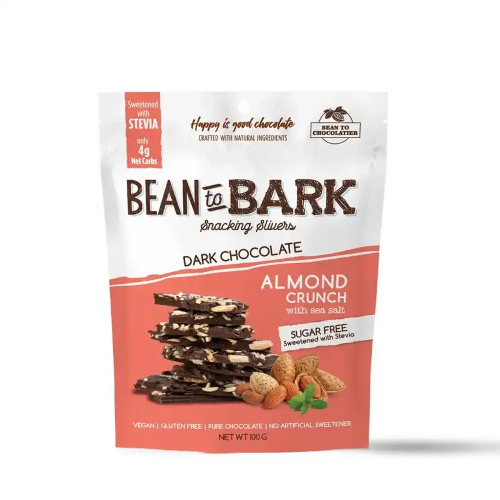  Bean to Bark Dark Chocolate Sugarfree Almond Crunch