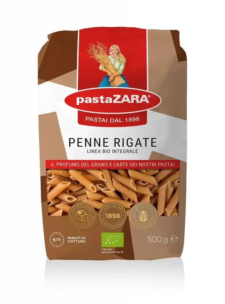 Penne Rigate whole Wheat Italian Pasta