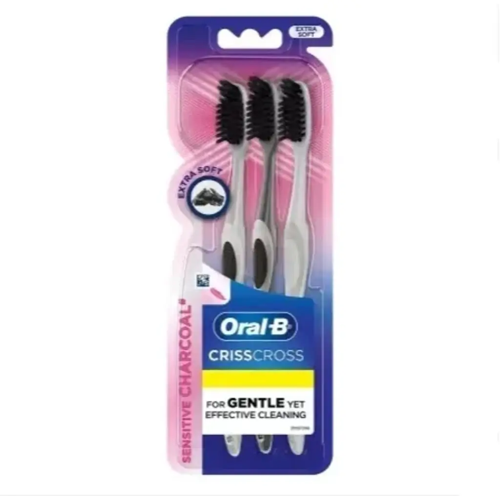 Crisscross Sensitive Ultrathin Charcoal Bristles Extra Soft Toothbrush