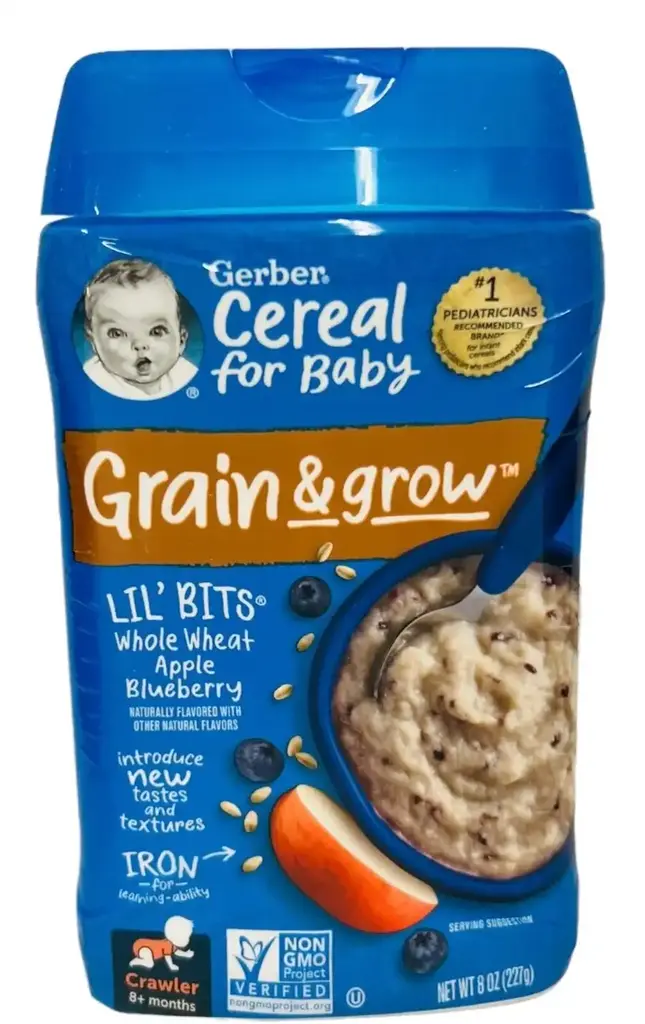 Lil Bits Whole Wheat Apple Blueberry Baby Cereal