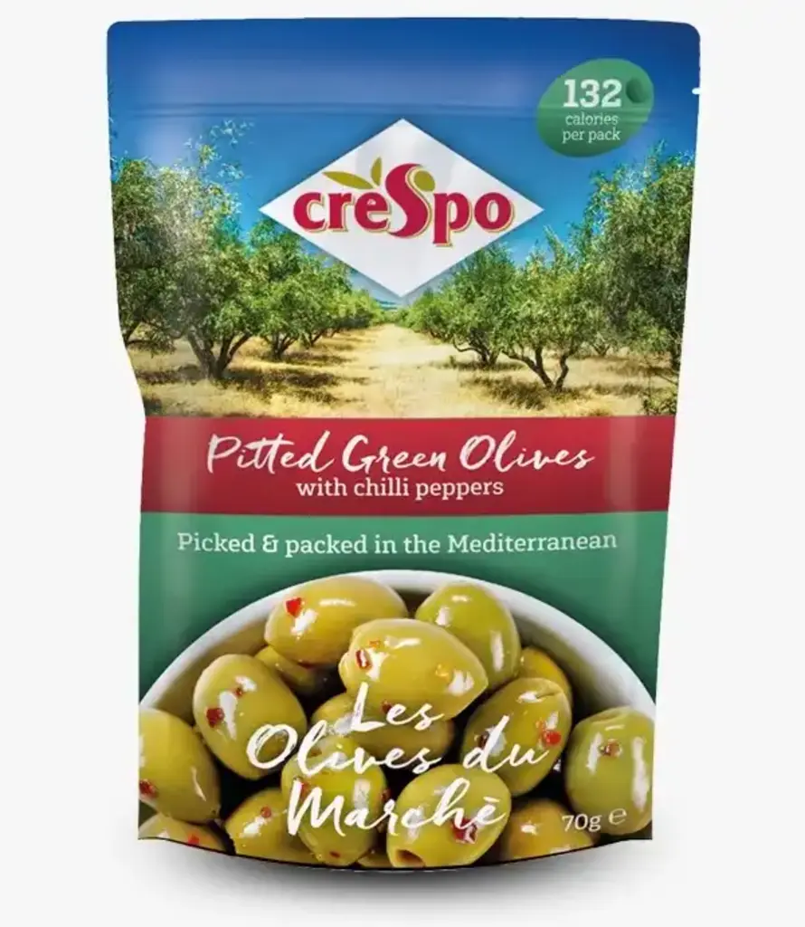 Pitted Green Olives With Chilli Peppers