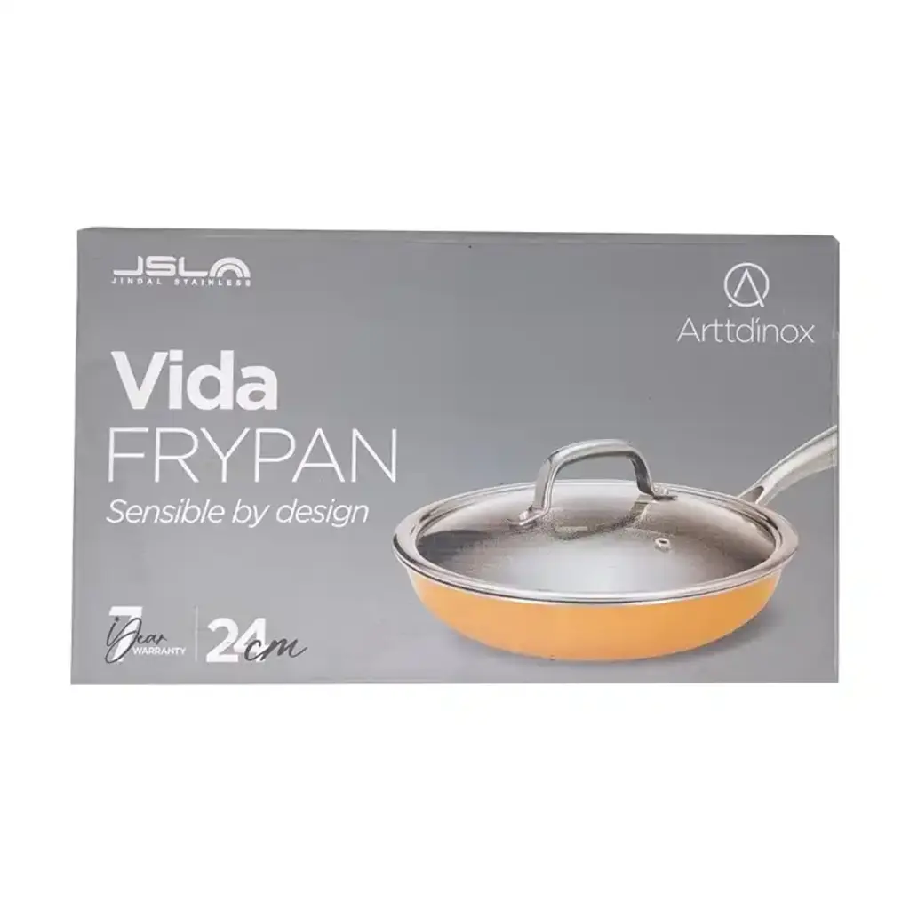 Arttdinox Stainless Stell Vida Orange Frypan