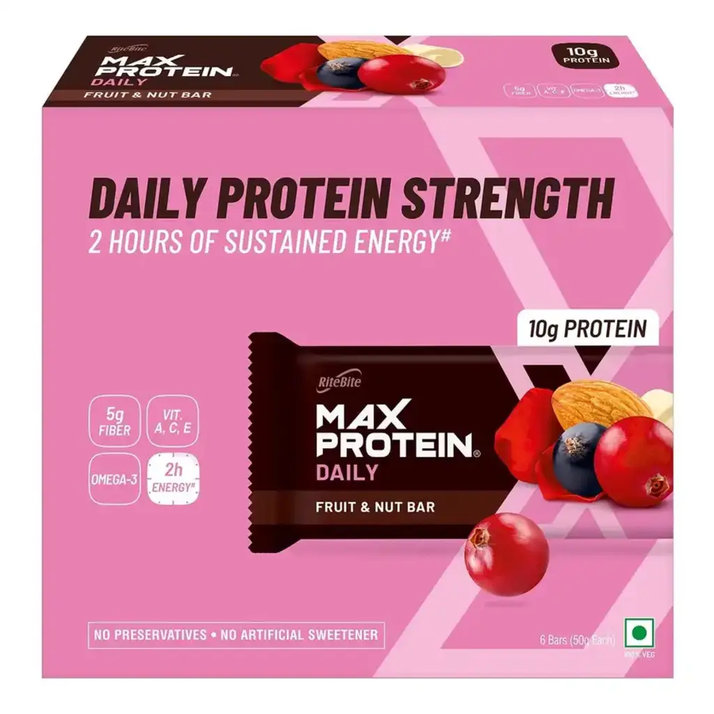 Max Protein Work Out Fruit & Nut Bars 6 x