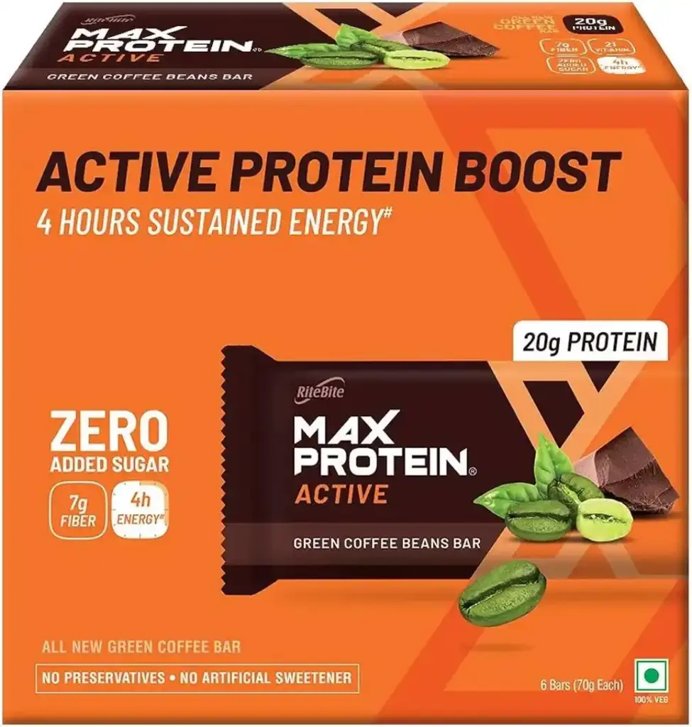 Sugar Free Green Coffee Beans Bars 6 x