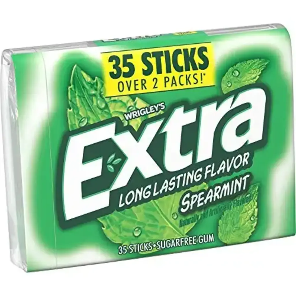 Extra Long Lasting Flavor Spearmint Sugar Free Gum 35