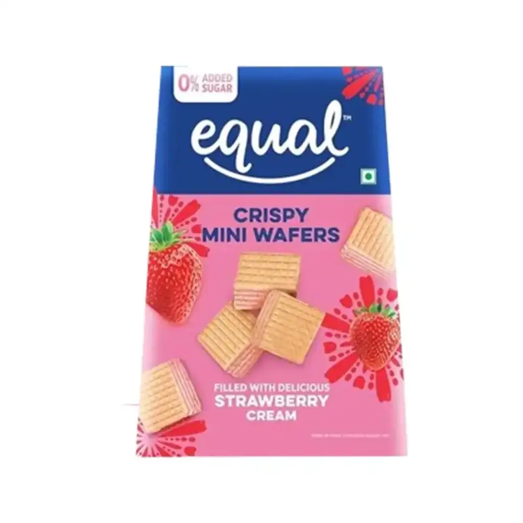Crispy Mini Wafers Filled With Delicious Strawberry Cream