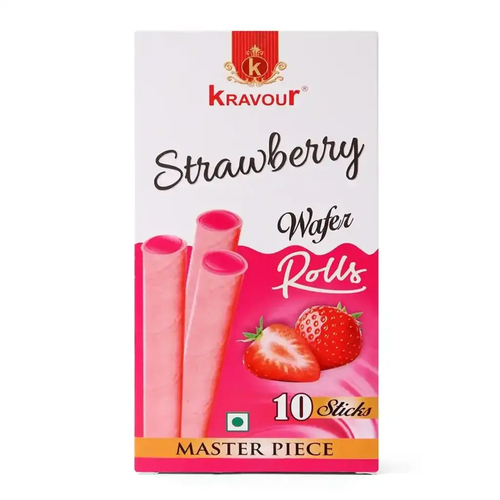 Strawberry Wafer Rolls