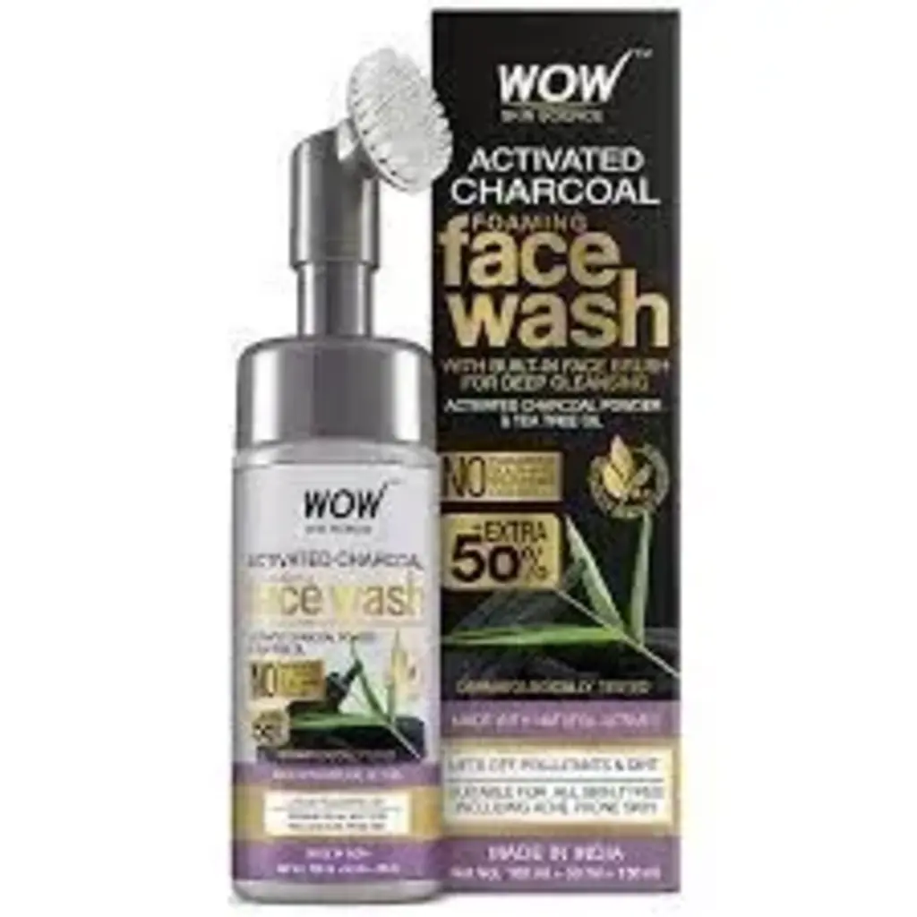 WOW Activated Charcoal Foaming Face Wash