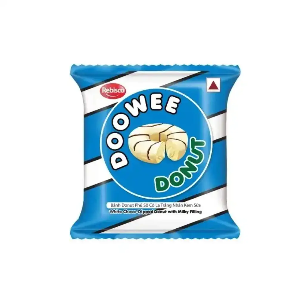 Donut White Choco Dipped With Milky Filling