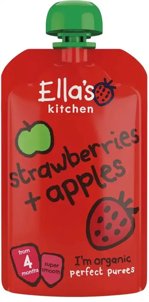 Organic Strawberry Apples Purees