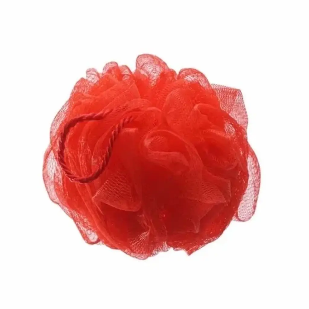 Luxe Bath Sponge Round Loofah Coral