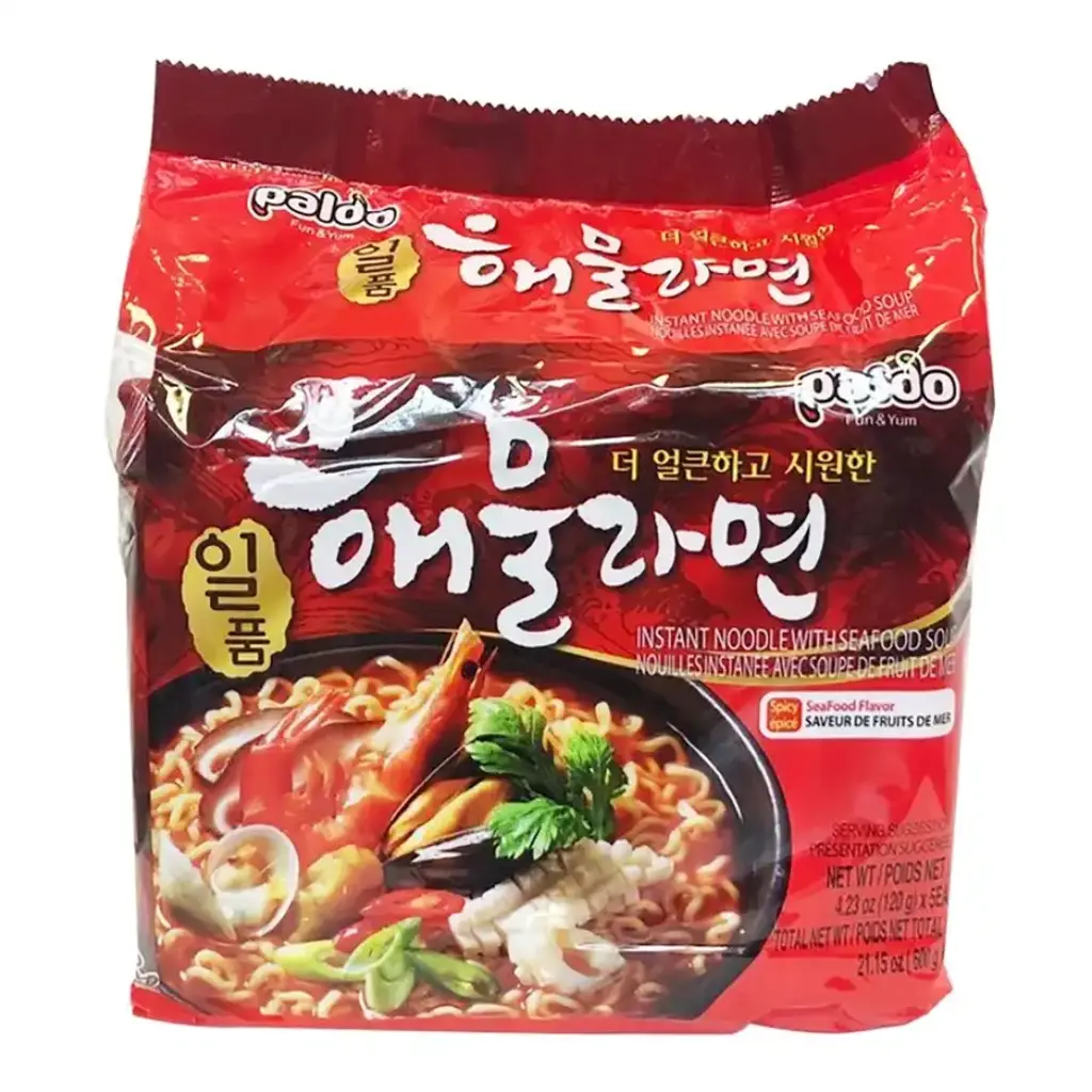 Instant Noodles With Seafood Soup