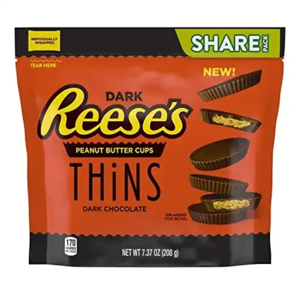 Dark Peanut Butter Cups Thins Milk Chocolate Pouch