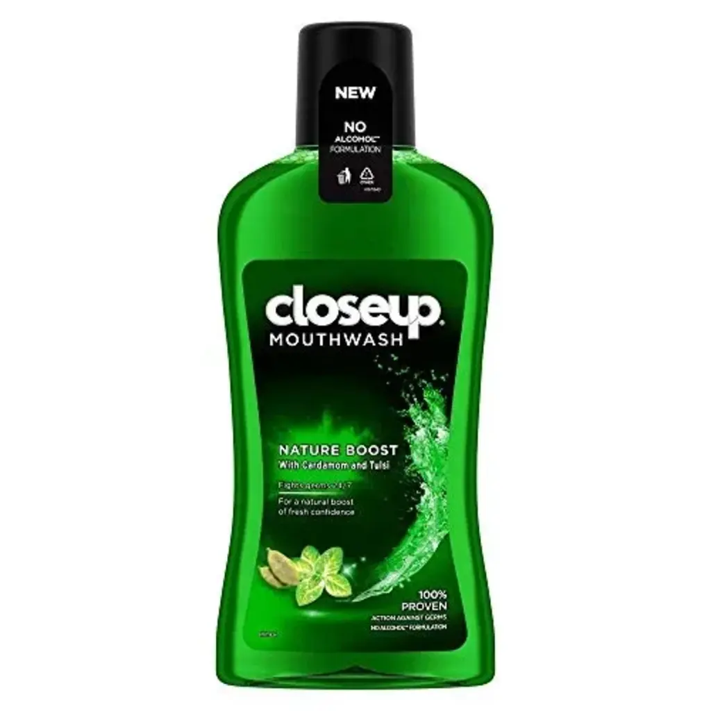 Closeup Mouthwash Nature Boost With Cardamom & Tulsi