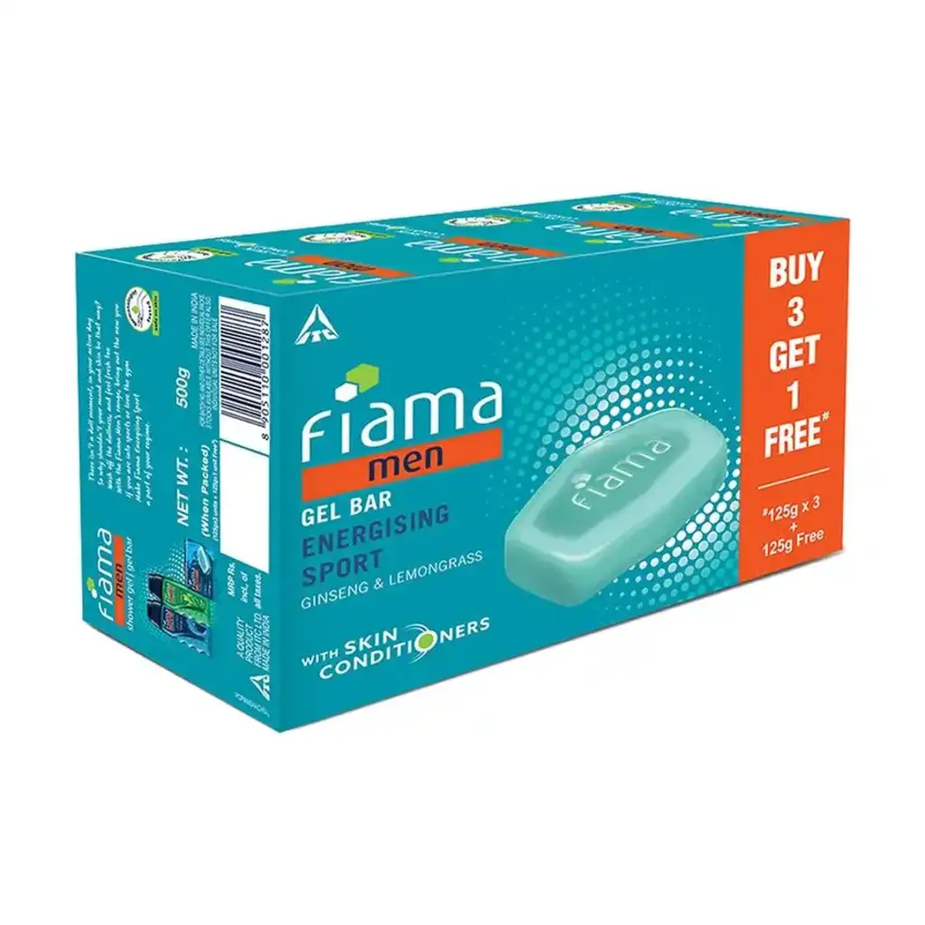Fiama Men Energising Sport Gel Bar 125g x
