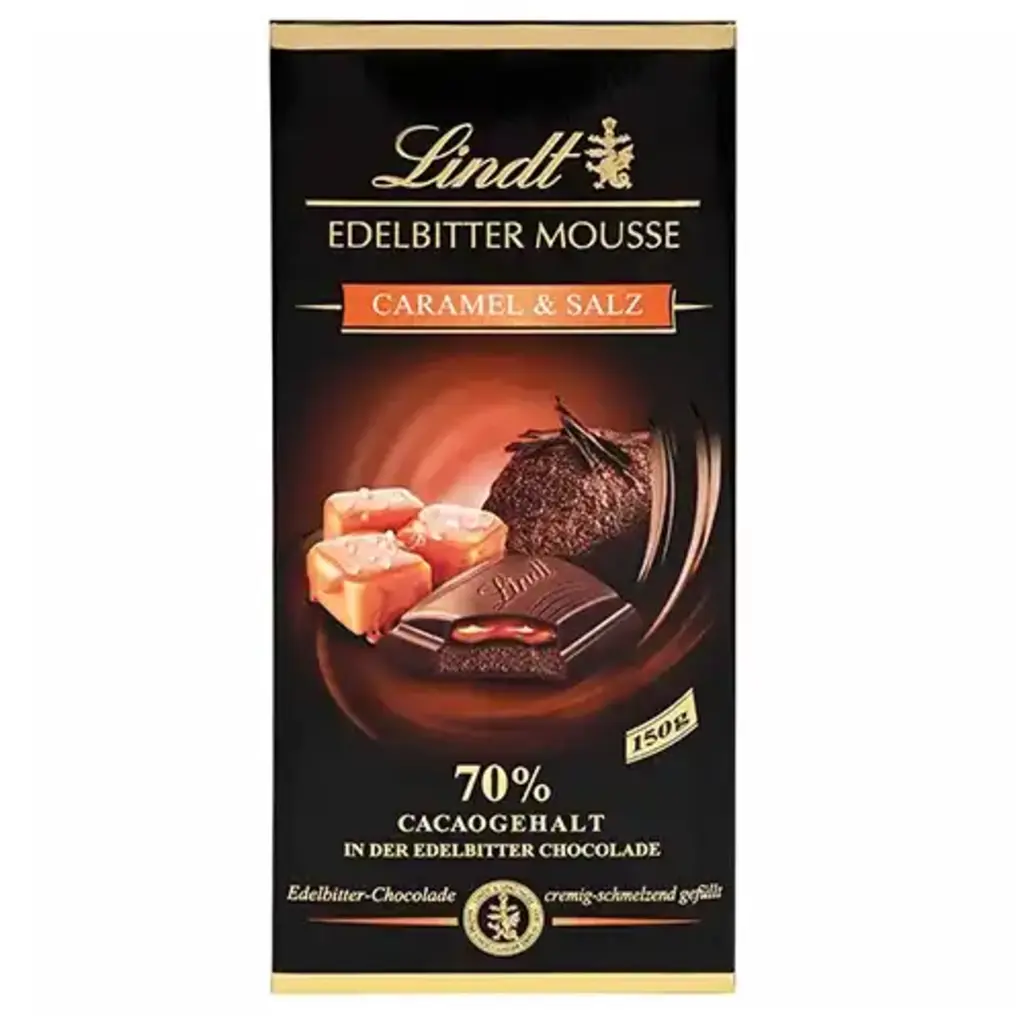 Edelbitter Mousse 70 Percent Cacaogehalt Caramel & Salz