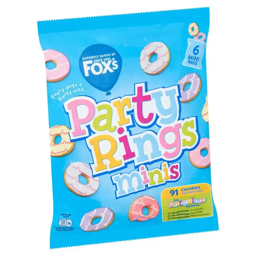 Party Rings Minis Biscuits 6 Mini Bags