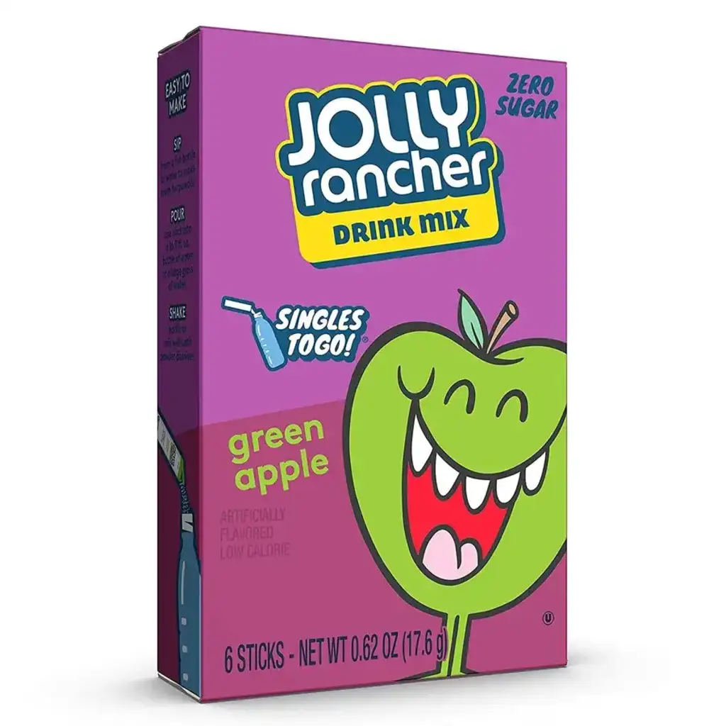 Singles To Go Green Apple Drink Mix Sugar