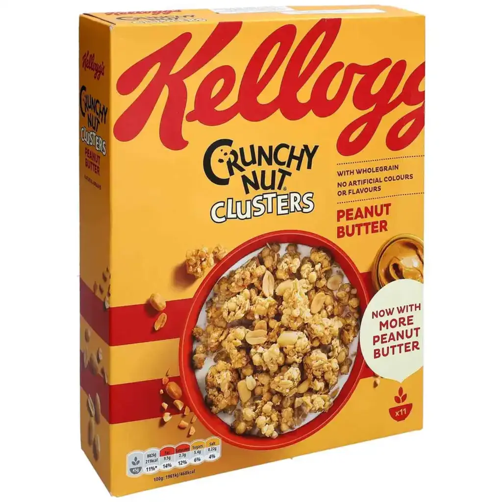 Kellogs Crunchy Nuts Cluster With Peanut Butter