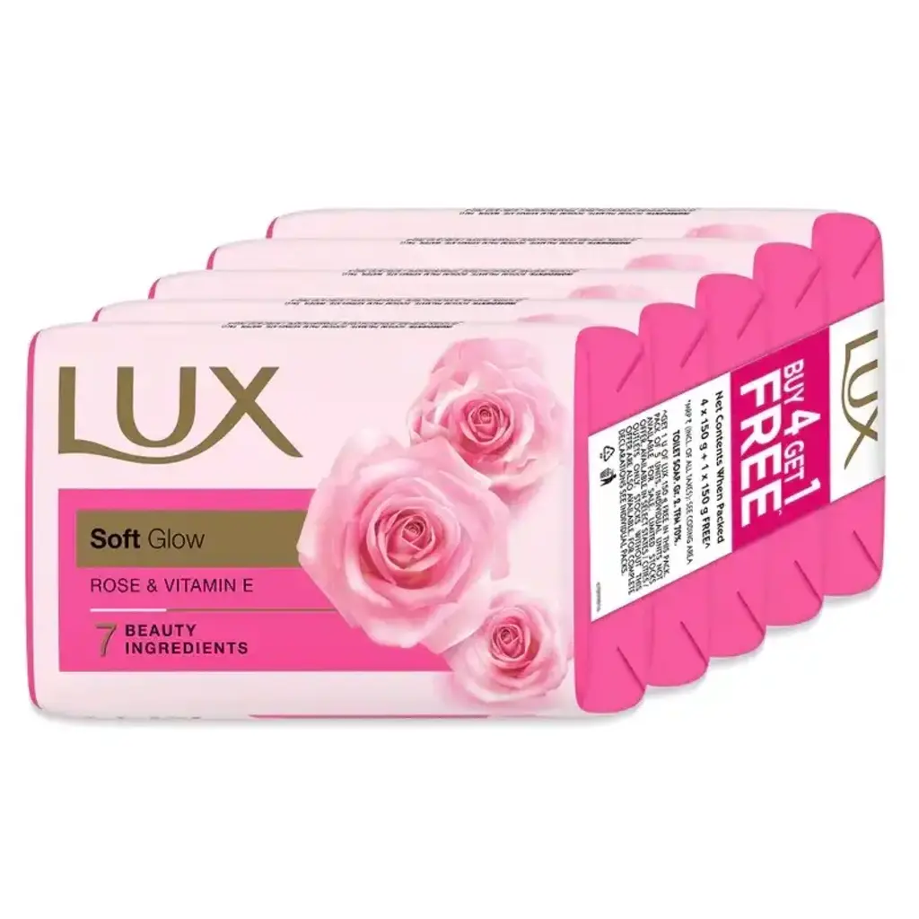Beauty Soap Soft Glow Rose & Vitamin E Pack of