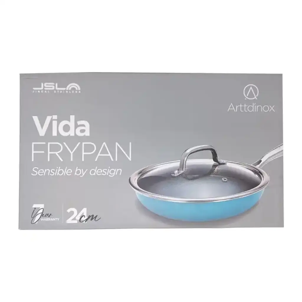 Arttdinox Stainless Stell Vida Blue Frypan