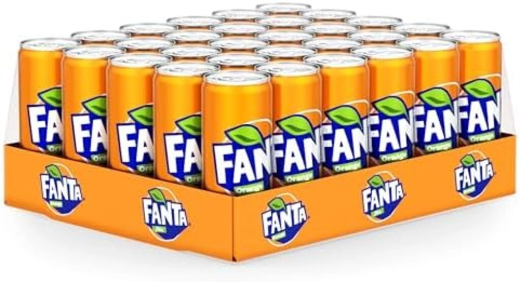 Orange Flavoured Soft Drink Pop Can 180ml