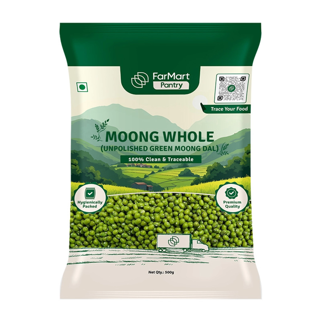 Unpolished Green Moong Whole Dal