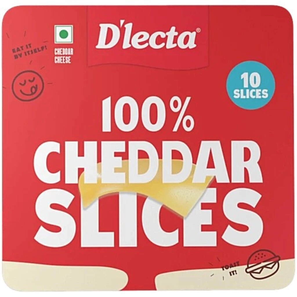 100% Cheddar Cheese Slices 10pc