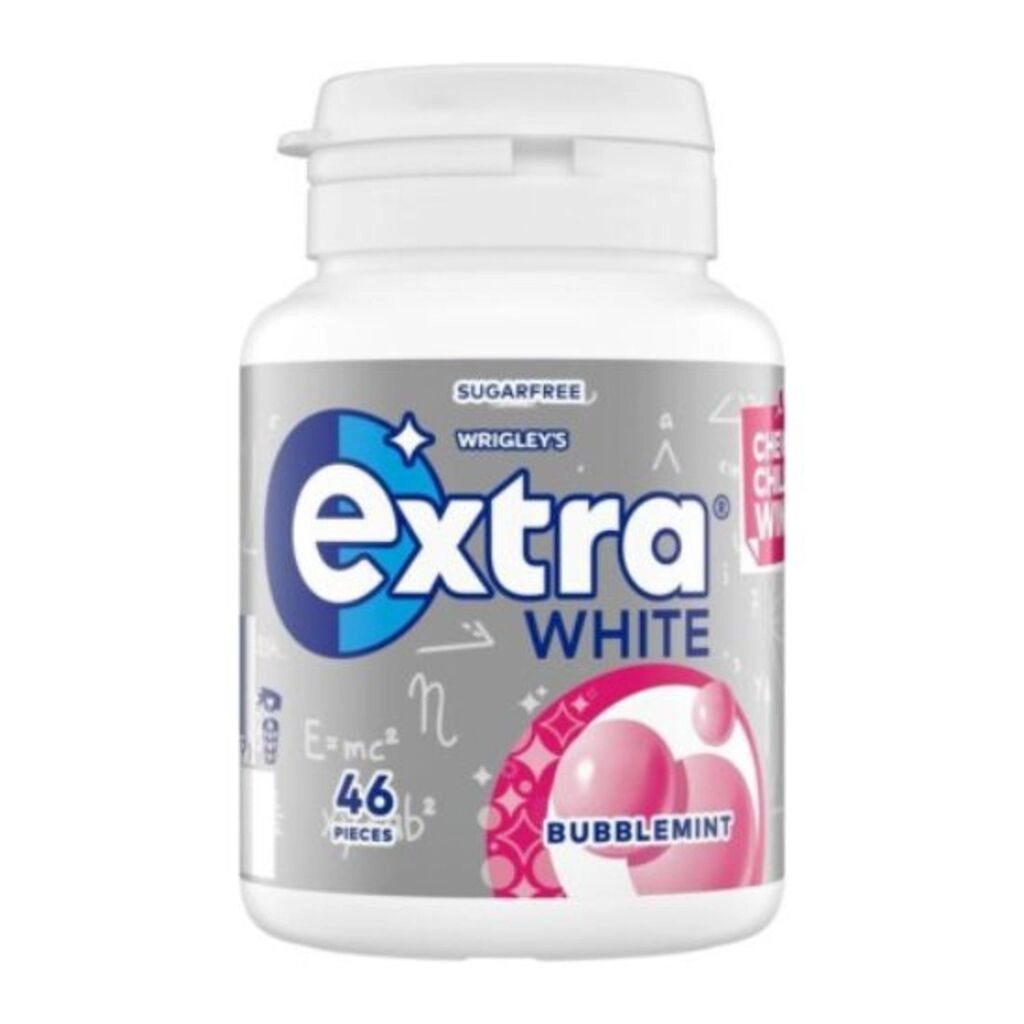 Extra White Bubblemint Sugar Free Chewing Gum 46 pcs Bottle