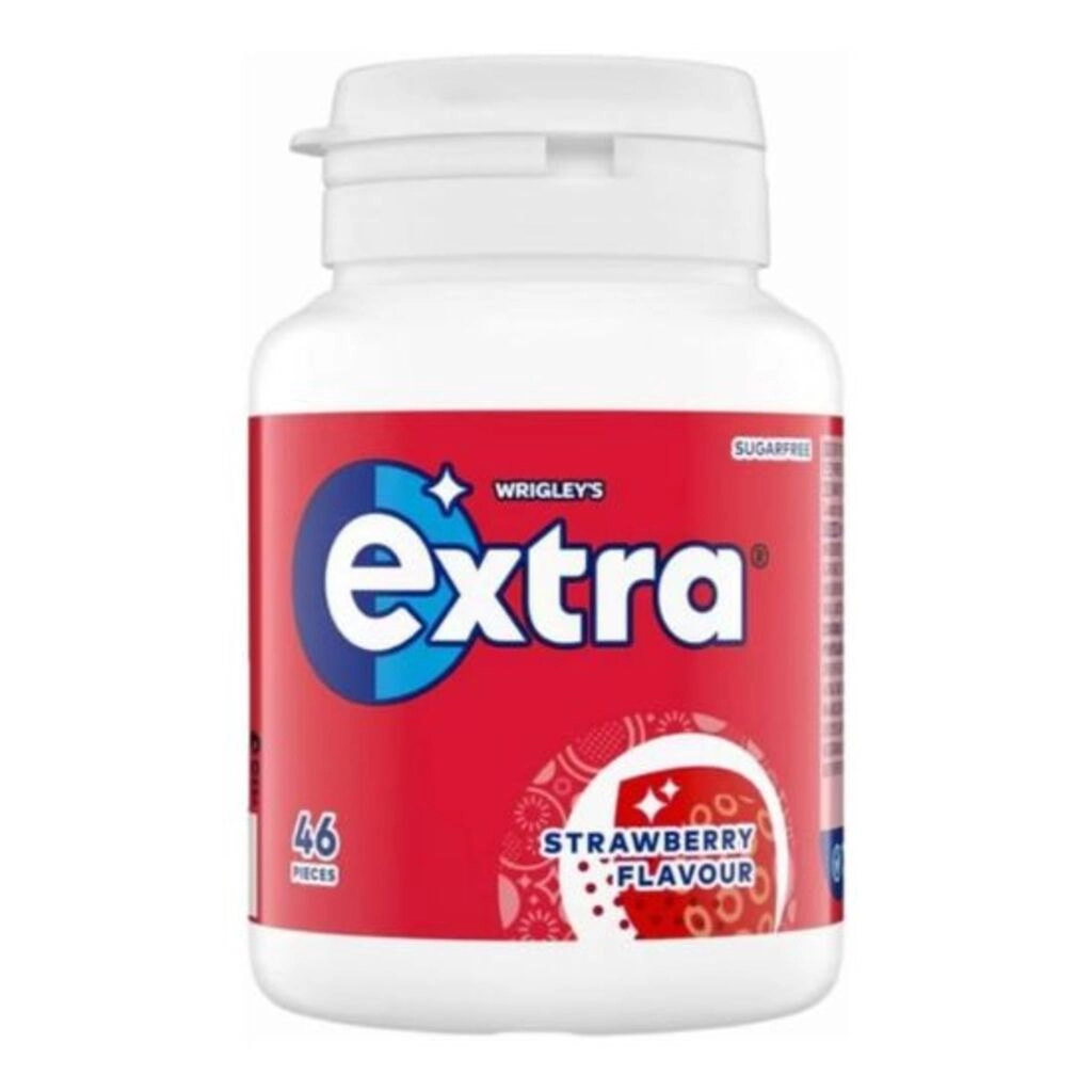 Extra Strawberry Flavour Sugar Free Chewing Gum 46 pcs Bottle